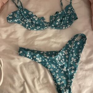 Aerie Blue Floral Bikini